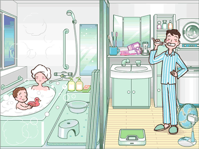 Bathroom Illustration