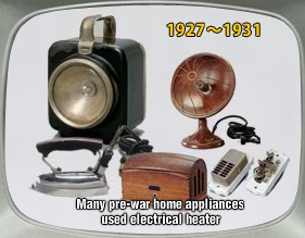 Many pre-war home appliances  used electrical heater