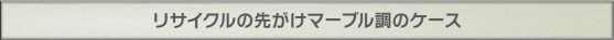 リサイクルの先がけマーブル調のケース